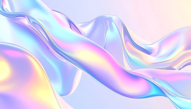 Abstract digital art swirling colorful fluid waves.