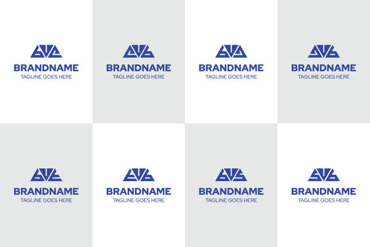 Letters BVE EVB BVJ JVB BVT TVB BVS SVB Logo Set