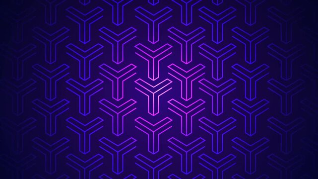 Luxury geometric pattern glowing neon like animated advertisement asset. Beauty products, Make up and Presentation focused background. Showcase motion graphic effect. Ornamental floral design moving.
