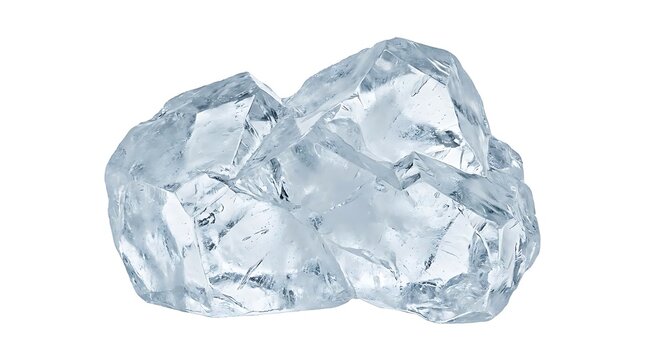 Clear ice chunks frozen water cubes refreshing cold element