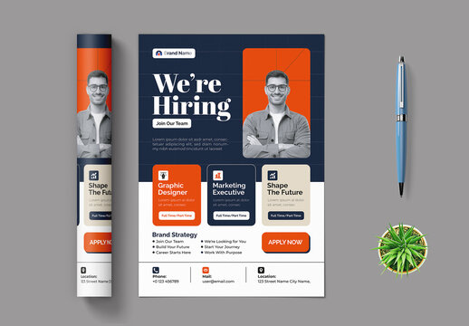 Modern Hiring Recruitment Flyer Template