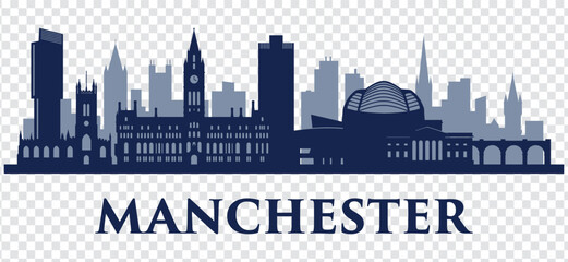 Obraz premium Manchester skyline silhouette