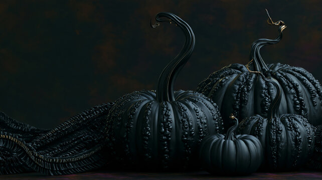 Black Pumpkins for Halloween Decor and Seasonal Celebrations