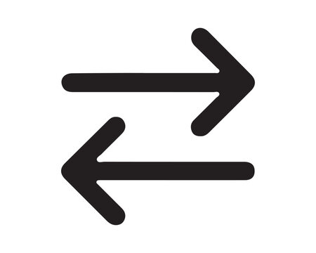  Horizontal arrows icon representing exchange or reversal with exchange reversal direction navigation transfer horizontal interface iconography communication movement opposite sequence