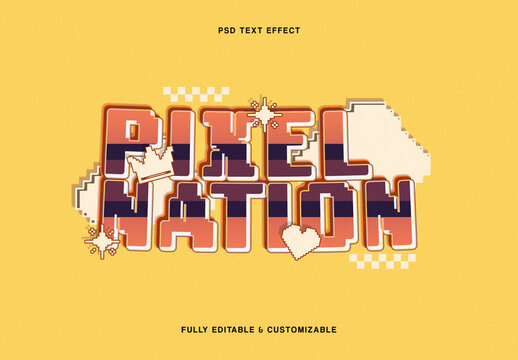 Pixel Retro Text Effect