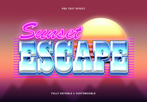 3D Retro 80s Text Effect
