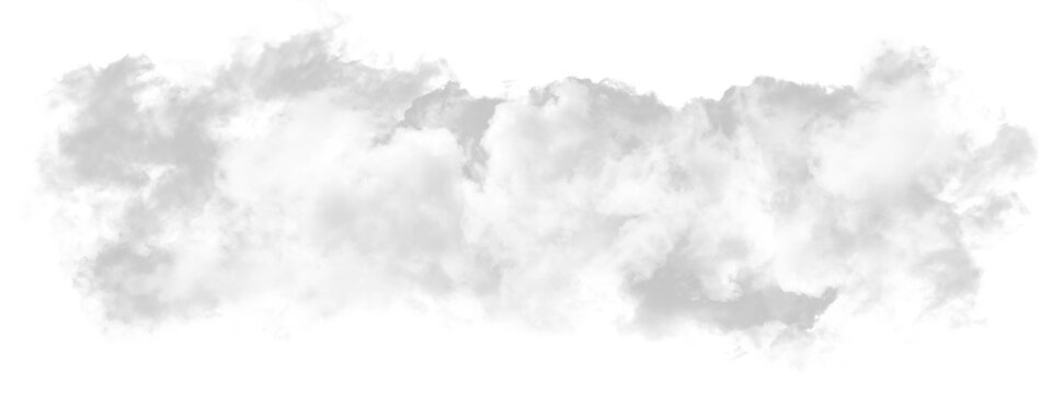 High Resolution White Cloud PNG with Transparent Background, Natural Fluffy Cloud Cutout for Photoshop Compositing, Sky Overlay, Weather Illustration and Creative Design Assets
