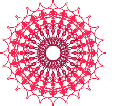 round ornamental round lace pattern