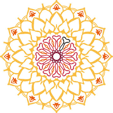 round ornamental round lace pattern
