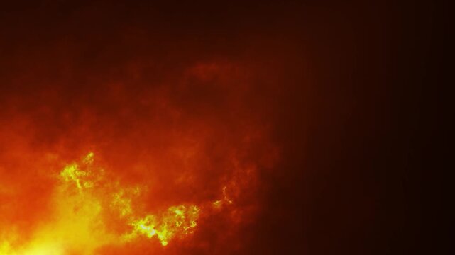 Magical Fire Smoke Rising from Corner Seamless Loop