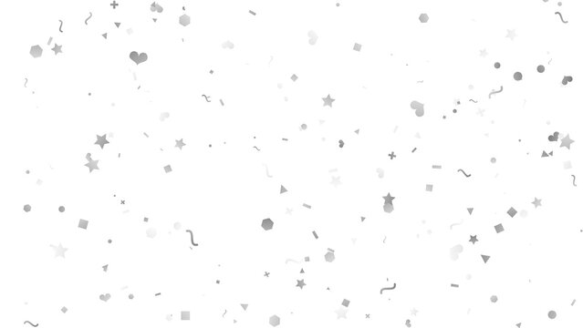 Pattern of falling snowflakes on white background