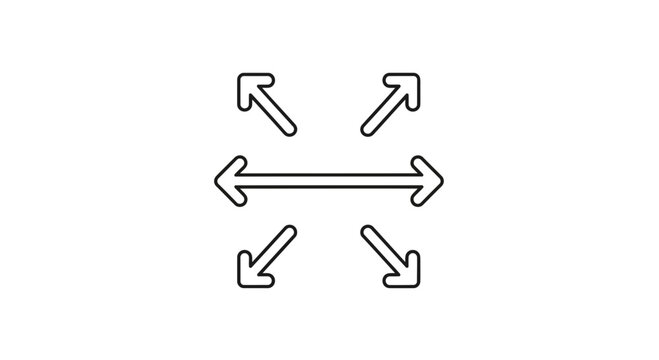 Expand Arrows Icon: Full Screen, Zoom In, Out, Resize, Maximize, Minimize, Direction