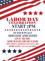 Obraz premium Labor day celebration poster flyer social media post design
