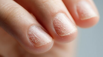 Fototapeta premium Cracked Dry Fingertips in Macro Detail