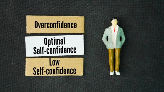 What are the three types of self-confidence? low self-confidence, optimal self-confidence, and overconfidence word. The document discusses different types of self-confidence