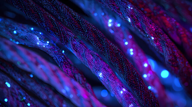 Fond Abstrait de Texture Lumineuse Futurisante et Lignes Fluides Iridescentes pour Concepts Technologiques