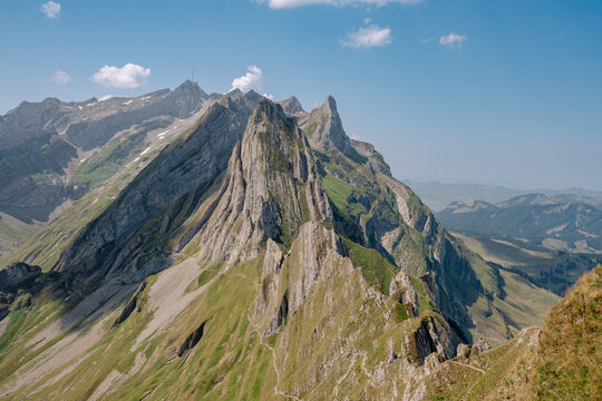mountain landscape with blue sky