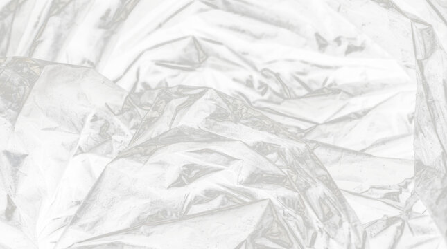 Crumpled Black Plastic Waste Close-Up