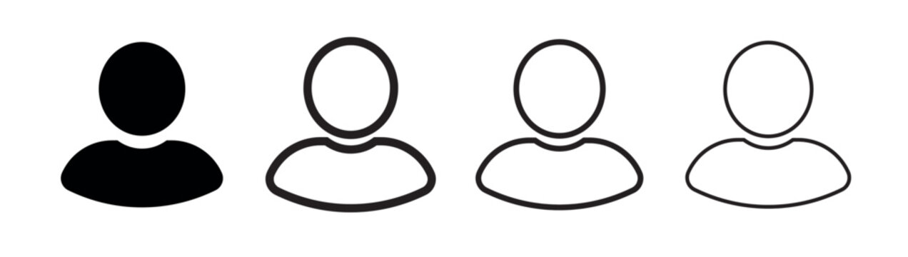person icon on white background