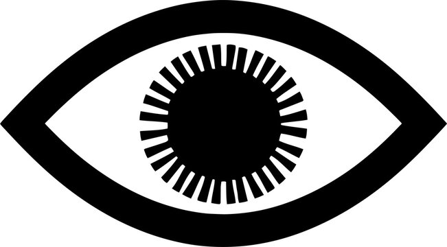 Cybersecurity data surveillance and privacy tracking eye symbol vector design