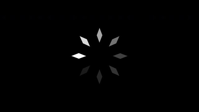 Loading UI Animation Geometric Shape Cube Circular Opacity Clean White Loop Transparent Background