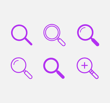 magnifying glass icons