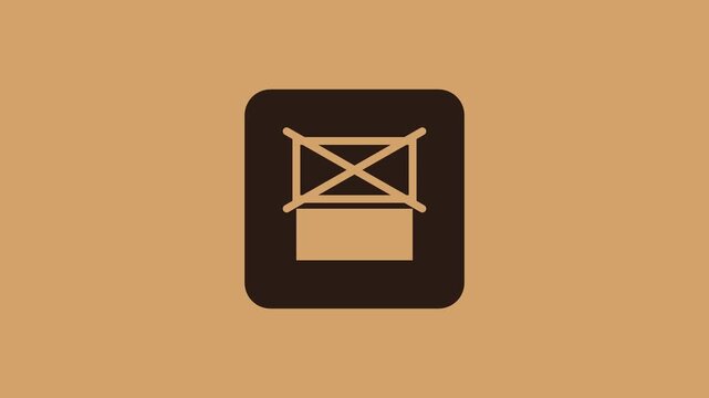Do Not Stack Icon Symbol on Dark Brown Background