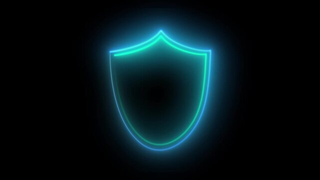 Security shield icon animation, Cyber security concept, shield symbol, privacy computer protection icon loop animation, protection shield digital cloud safety. security, safety icon background. 4k