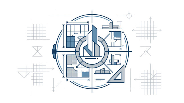 Architectural blueprints and engineering design concepts
