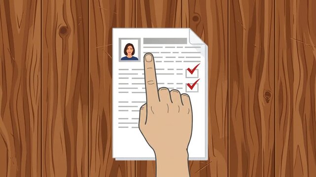 Candidate Selection &ndash; Several resumes are marked with green checkmarks (approved), while others remain under review.
