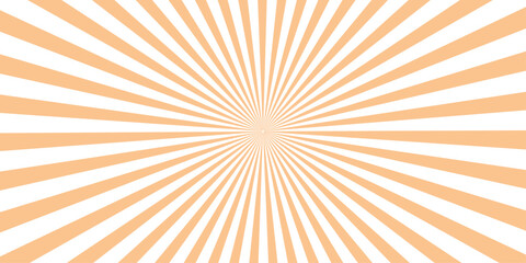 Fototapeta premium Abstract Retro Yellow Orange Sunburst Rays Background with Bright Radial Sunshine Burst Vector Illustration Pattern for Summer Wallpaper Design and Sunrise Sky Texture