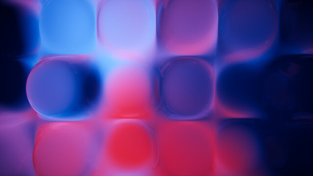Soft sensory button texture with blue and pink padded squares.