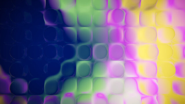 Colorful sensory bubble grid with soft glowing padded buttons.