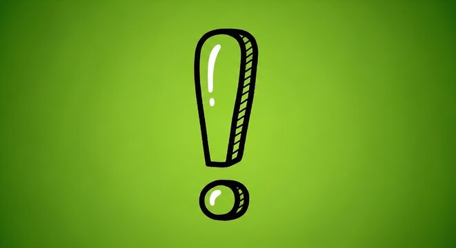 躍動する！手書き風の力強い exclamation mark