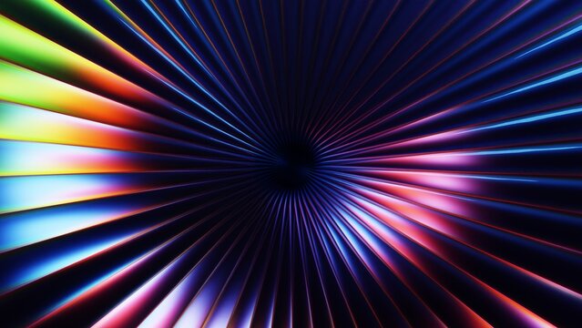 Circular ribbed glass background with radial gradient reflection