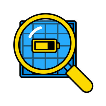 Solar energy monitoring and analysis vector illustration