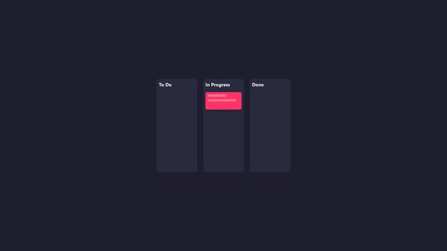 Kanban board interface design displaying task progress in this minimalist digital motion graphic animation video clip