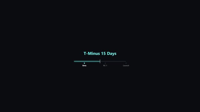 Digital project countdown progress bar animation showing time remaining until final product launch motion footage clip