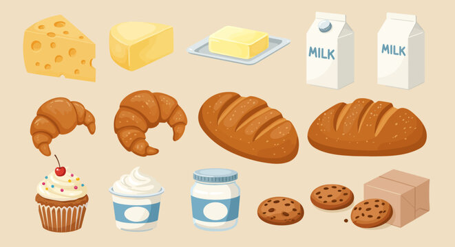 Baked Goods and Dairy.