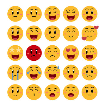 Collection Of Flat Emoji