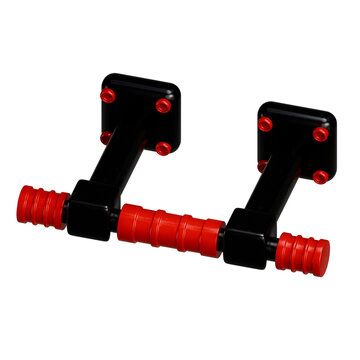 Black and Red Push Up Bars for Home Fitness Training