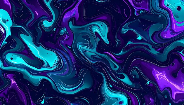 Abstract digital art of swirling neon fluid patterns.