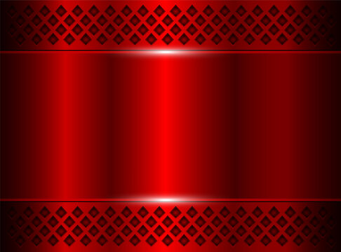 Red chrome metallic background, modern shiny geometric metal design.