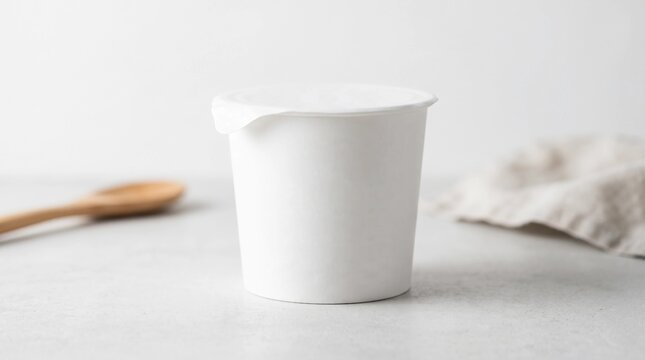 Mockup deign rice bowl instant white packaging
