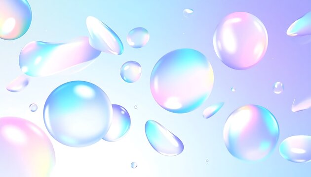 Abstract bubble soap bubble floating in water.