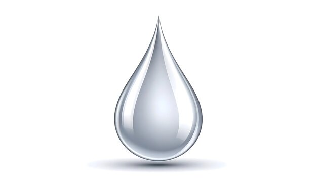 Elegant glass teardrop shaped vase on white background.