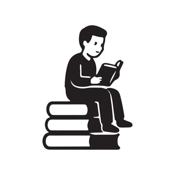 Open book icon with bookmark on white background reading and literature appreciation