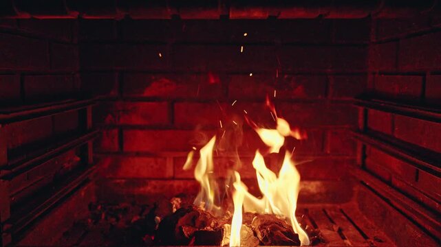 Igniting Charcoal in Barbecue Grill