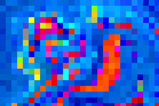 multi colors motion grid background. Speed mosaic pattern graphic wallpaper.