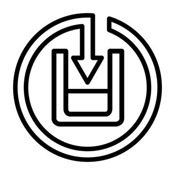 Refill  Icon - Black Outline